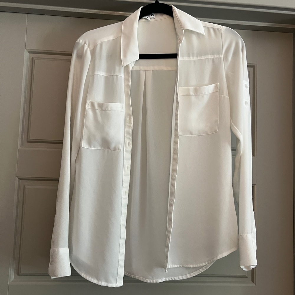 Express White Button Down